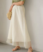 SHEER LAYERED FLARED SKIRT