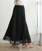 SHEER LAYERED FLARED SKIRT