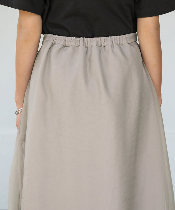 SHEER LAYERED FLARED SKIRT