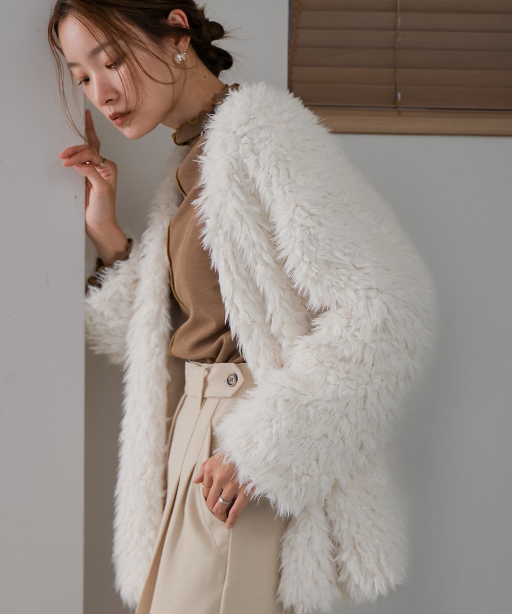 POODLE BOA CARDIGAN