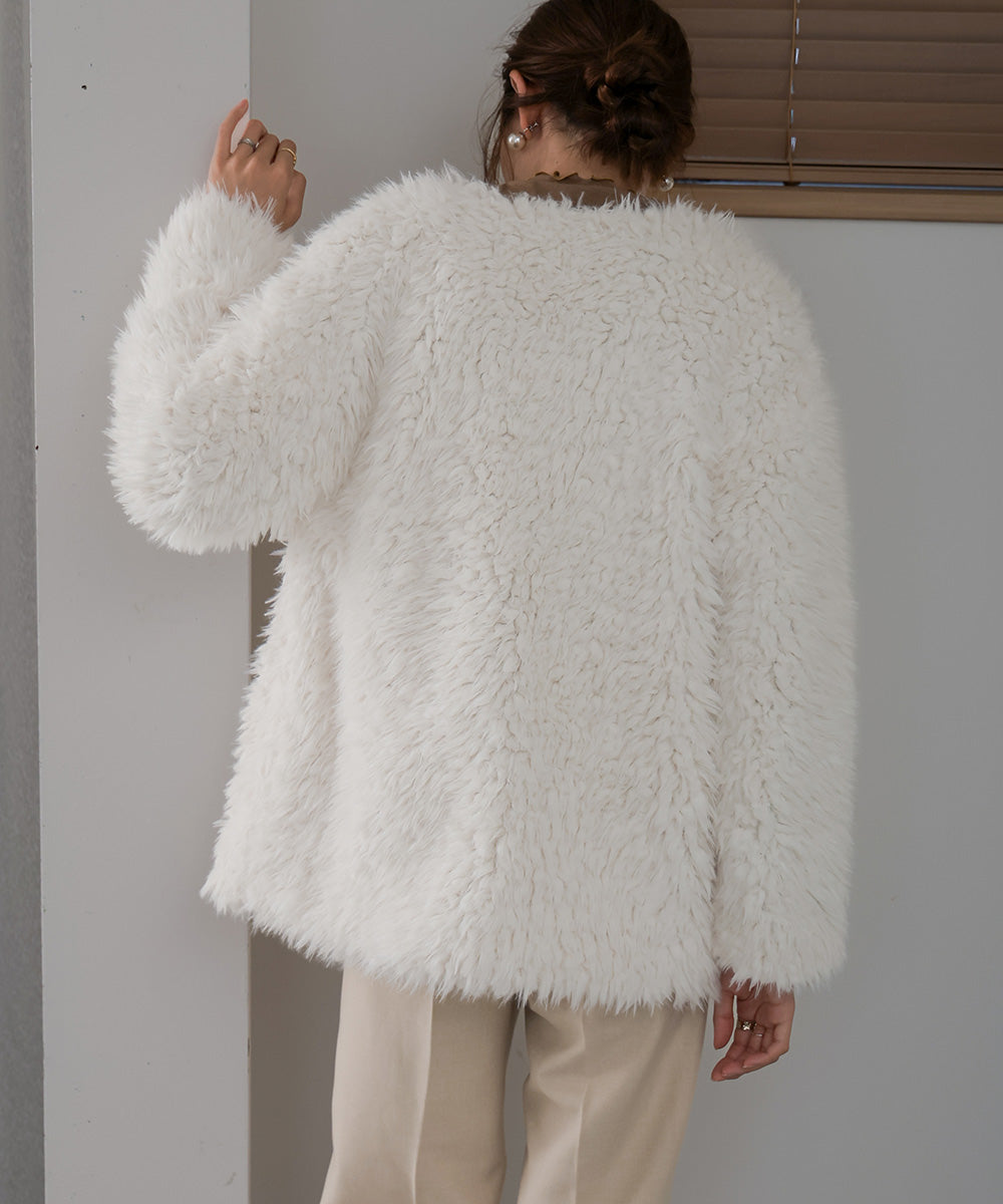 POODLE BOA CARDIGAN