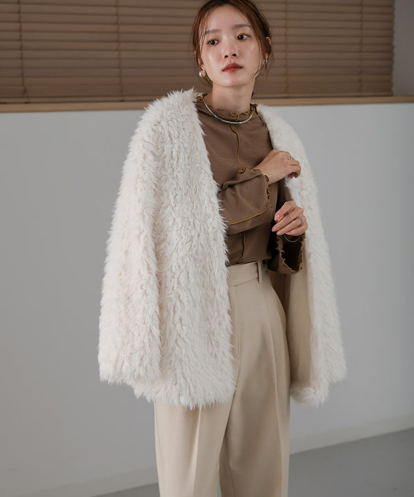 POODLE BOA CARDIGAN