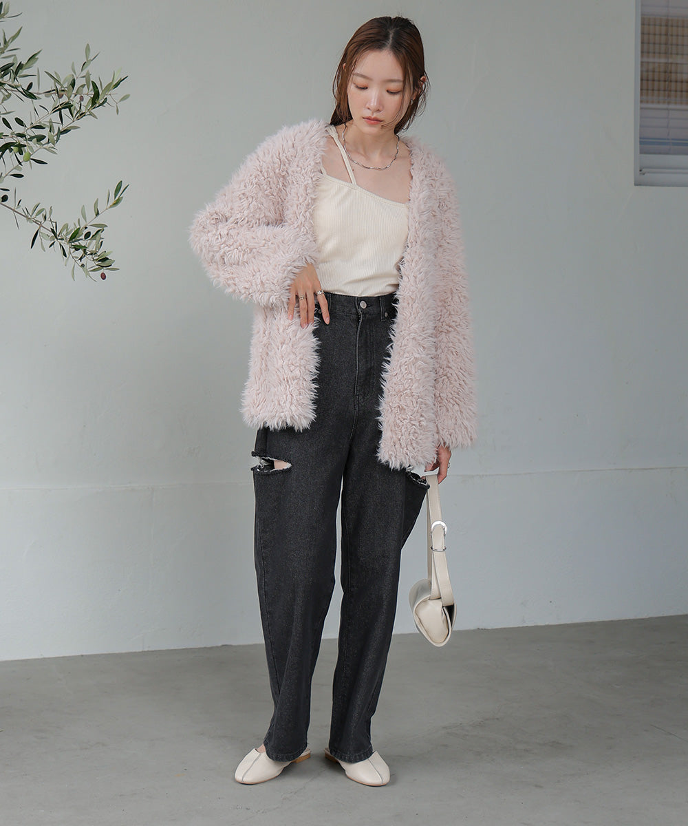 POODLE BOA CARDIGAN