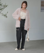 POODLE BOA CARDIGAN