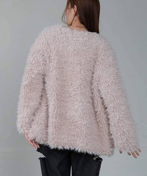 POODLE BOA CARDIGAN