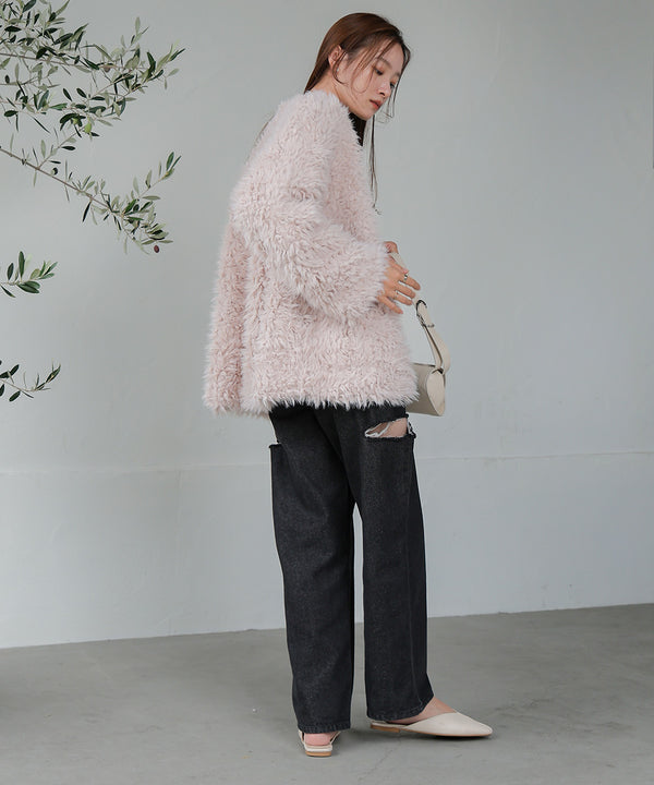 POODLE BOA CARDIGAN