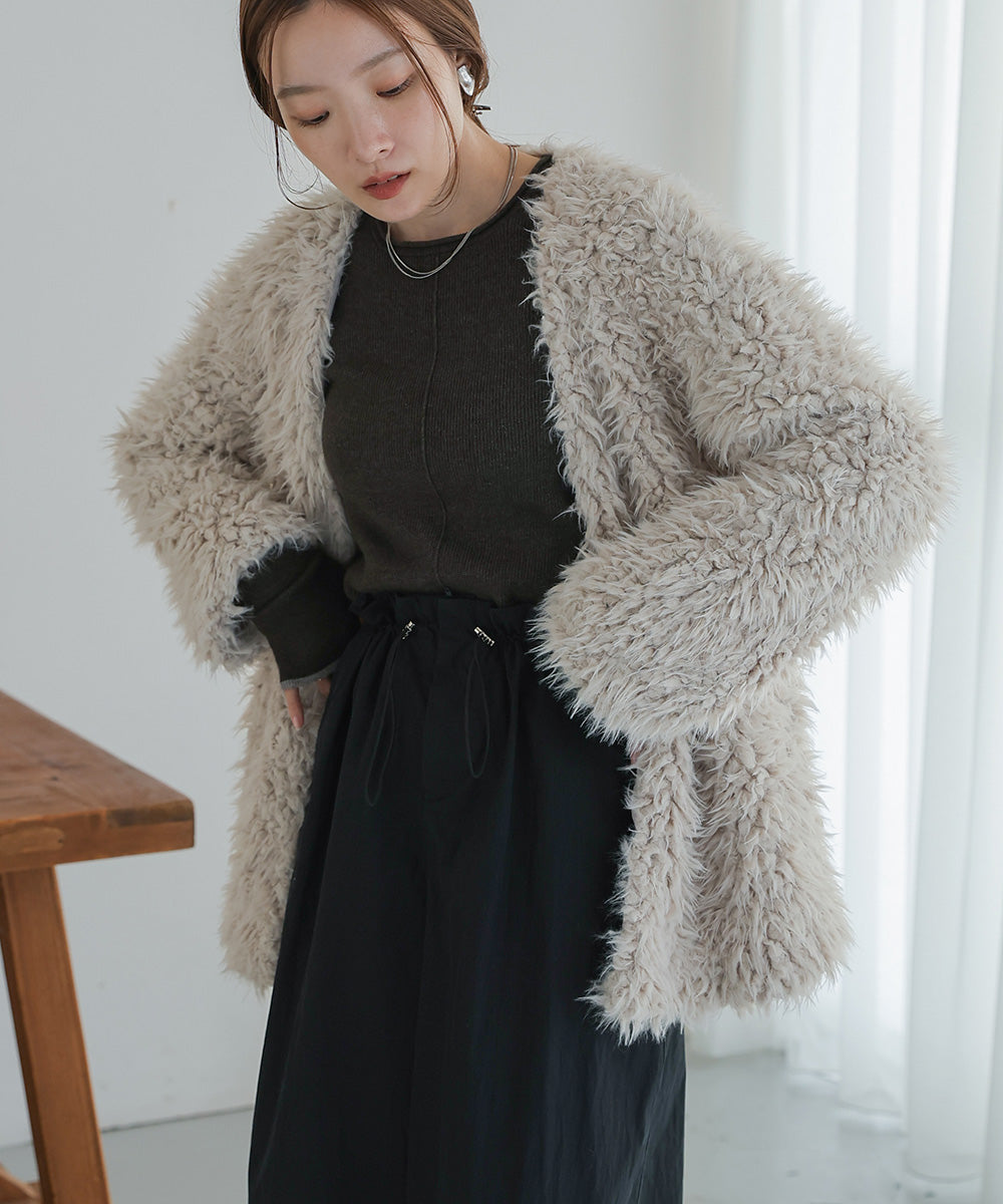 POODLE BOA CARDIGAN