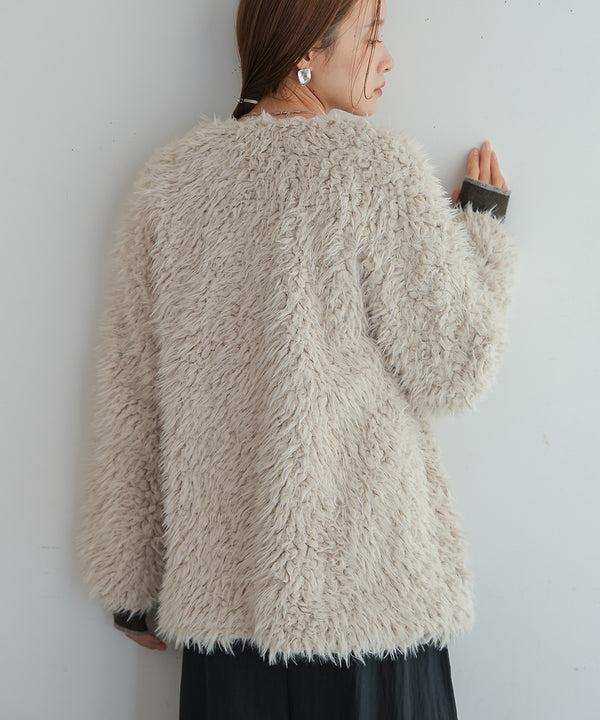 POODLE BOA CARDIGAN