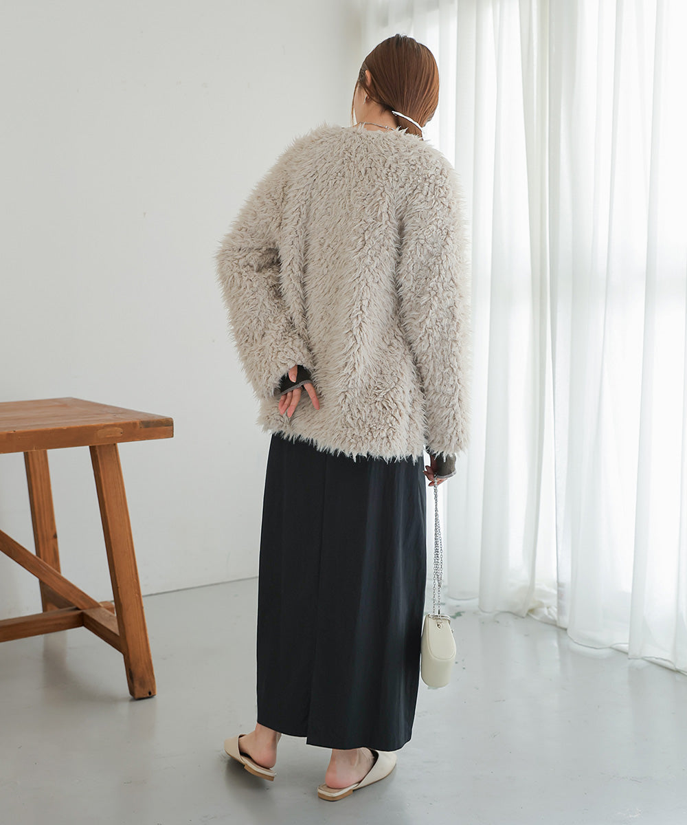 POODLE BOA CARDIGAN