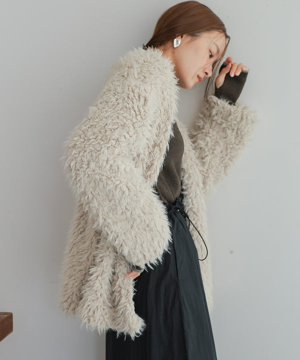 POODLE BOA CARDIGAN