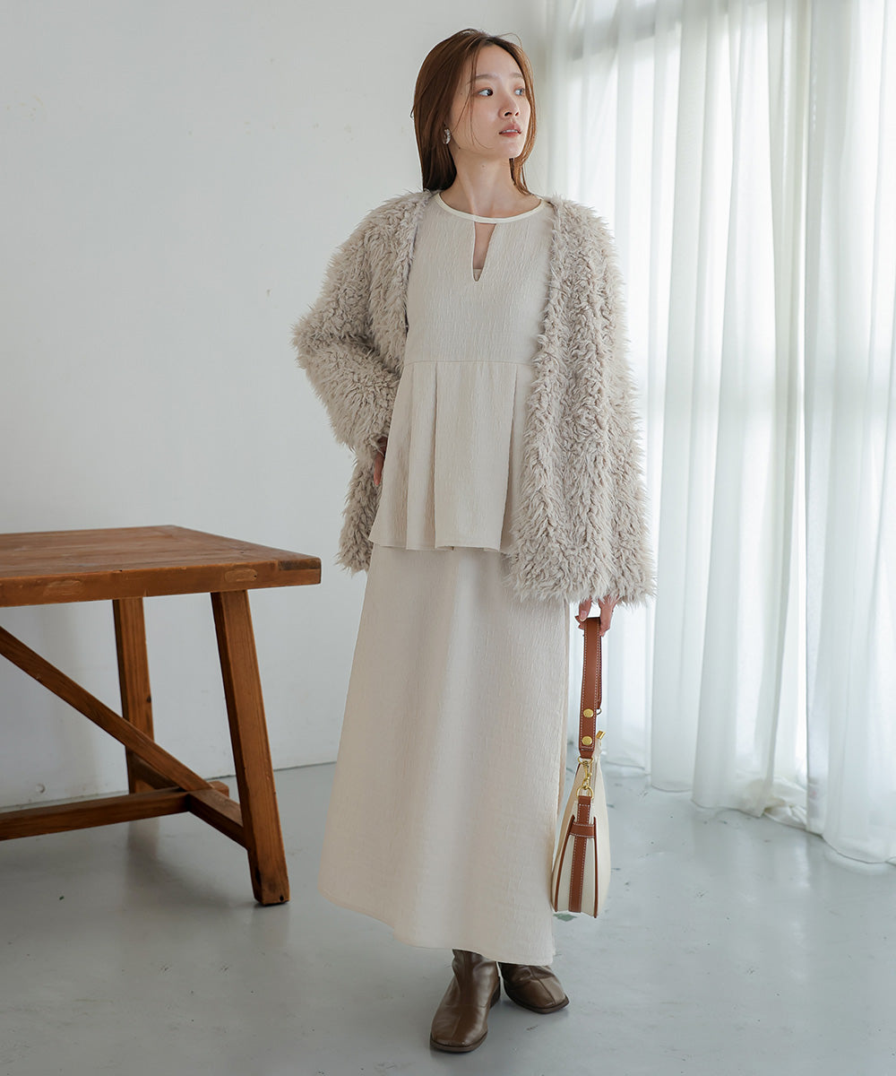 POODLE BOA CARDIGAN