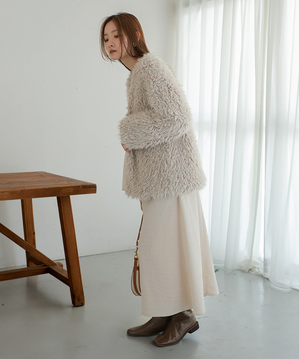 POODLE BOA CARDIGAN