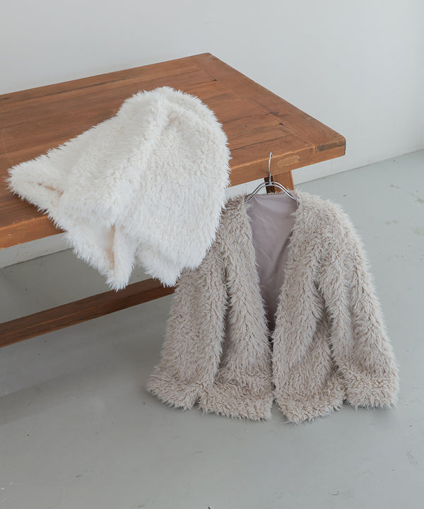 POODLE BOA CARDIGAN