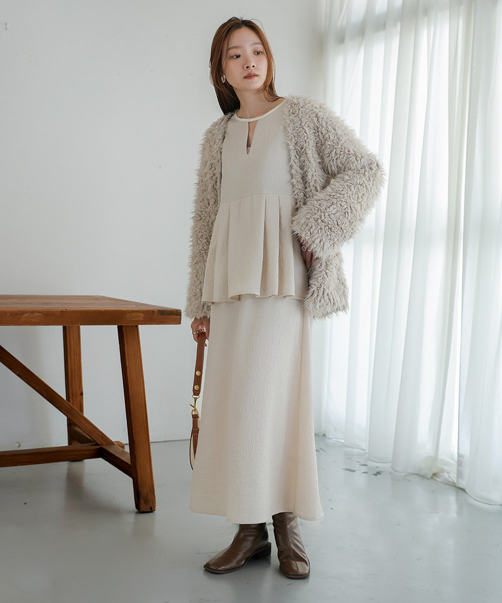 POODLE BOA CARDIGAN