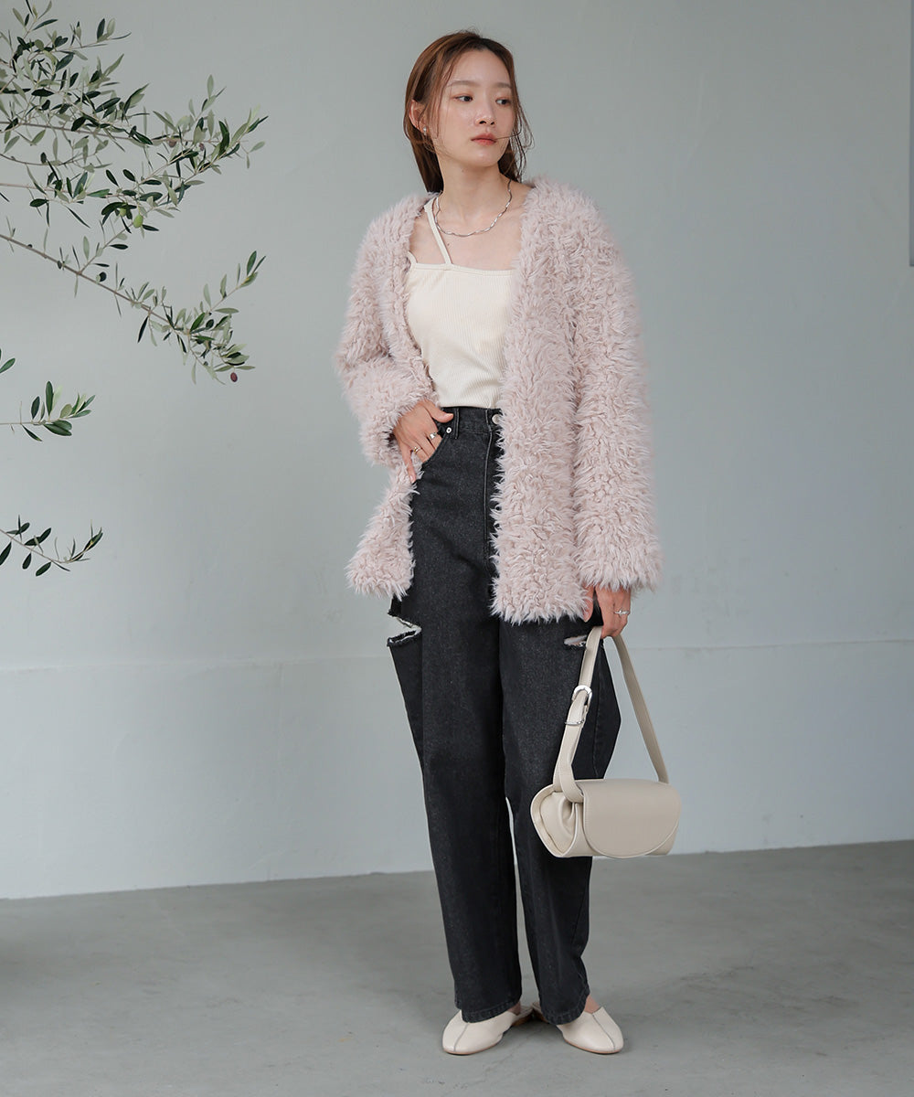 POODLE BOA CARDIGAN