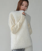 LONG POODLE ECO FUR VEST