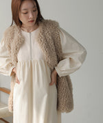 LONG POODLE ECO FUR VEST