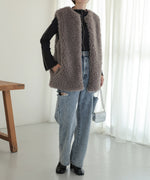 LONG POODLE ECO FUR VEST
