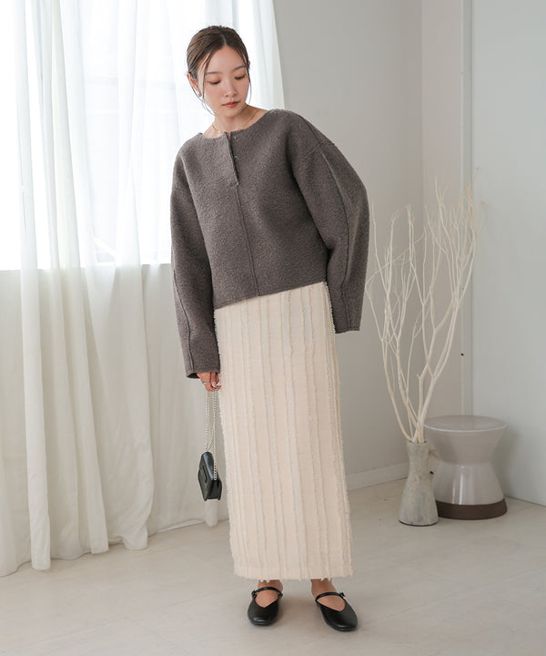 BOUCLE OVERSIZE TOPS