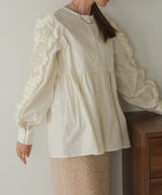 RUFFLE VOLUME SLEEVE BLOUSE