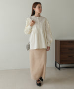 RUFFLE VOLUME SLEEVE BLOUSE