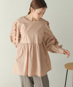 RUFFLE VOLUME SLEEVE BLOUSE