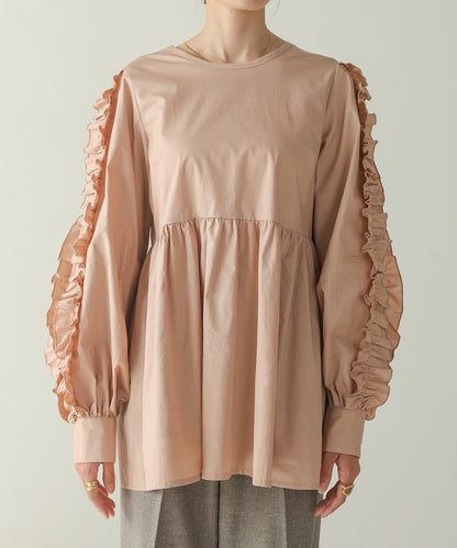 RUFFLE VOLUME SLEEVE BLOUSE
