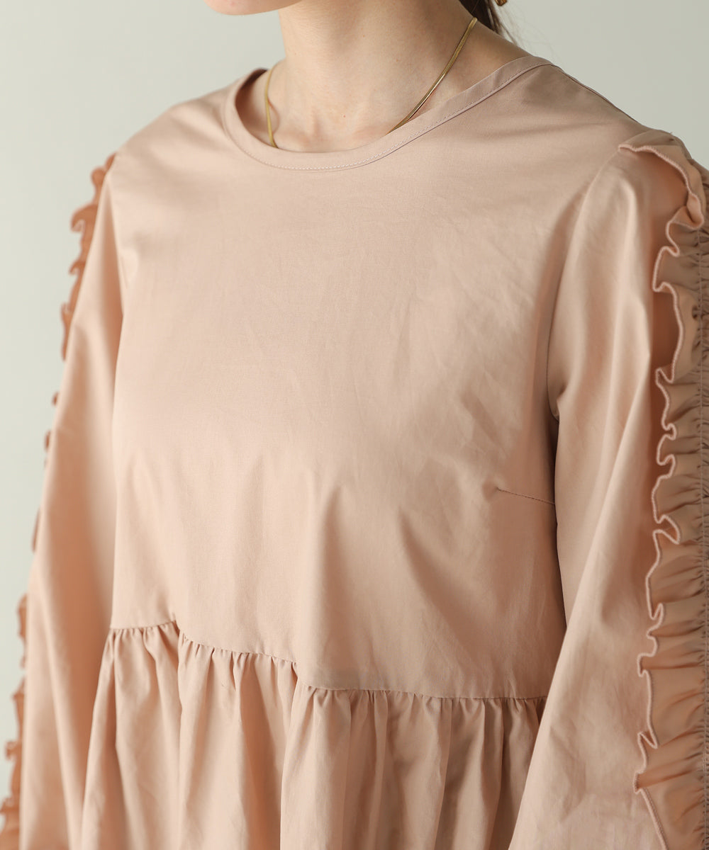 RUFFLE VOLUME SLEEVE BLOUSE