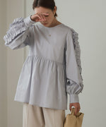 RUFFLE VOLUME SLEEVE BLOUSE