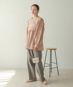 RUFFLE VOLUME SLEEVE BLOUSE