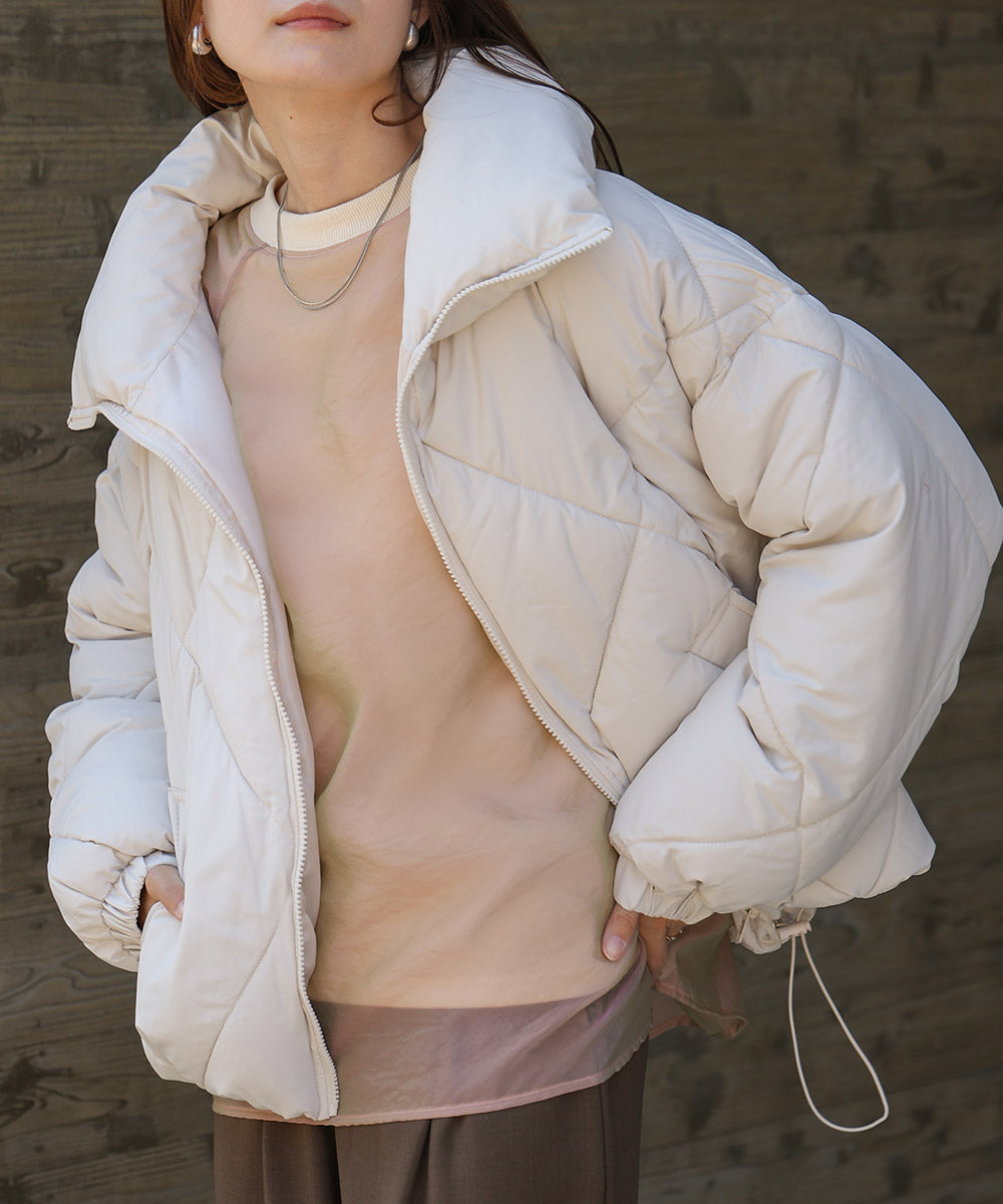 stand neck Quilted outerwear