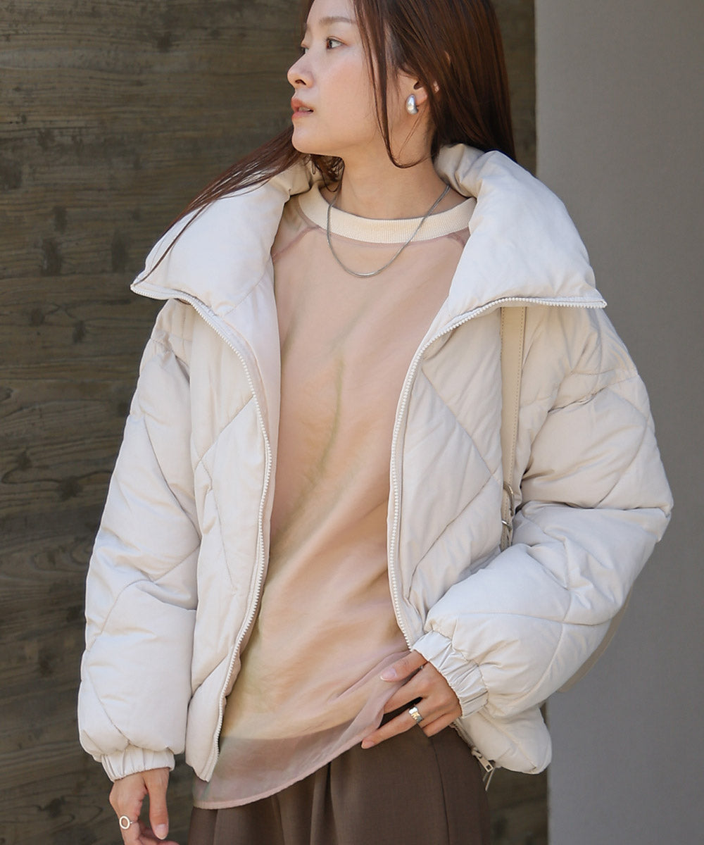 STAND NECK QUILTED OUTERWEAR