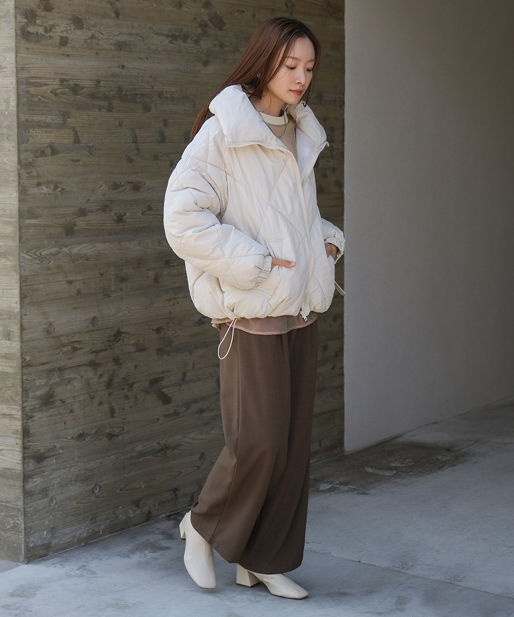 stand neck Quilted outerwear