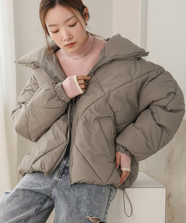 stand neck Quilted outerwear