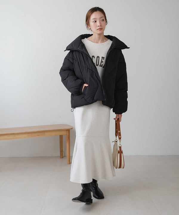 stand neck Quilted outerwear