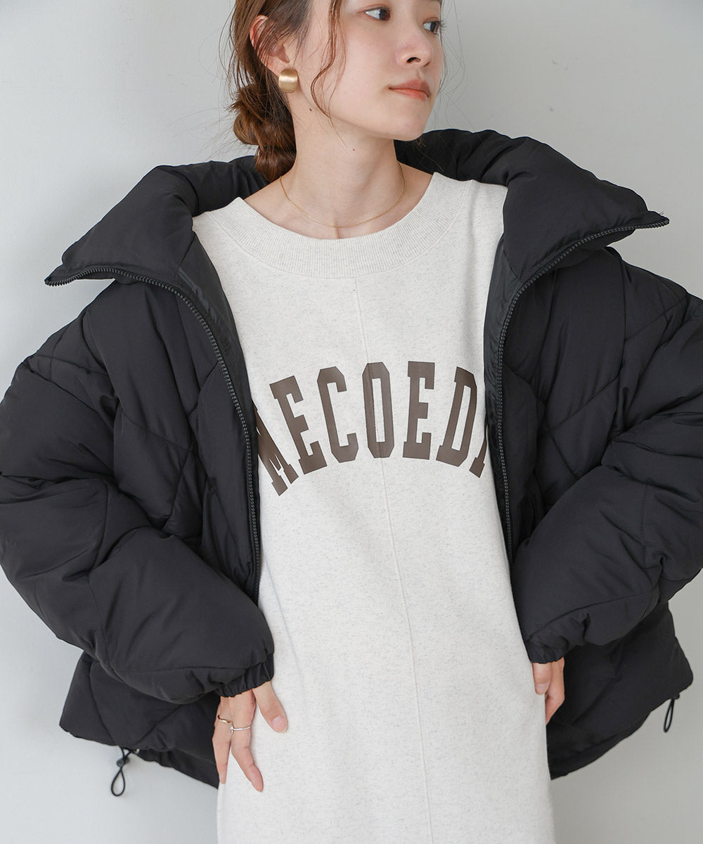 stand neck Quilted outerwear