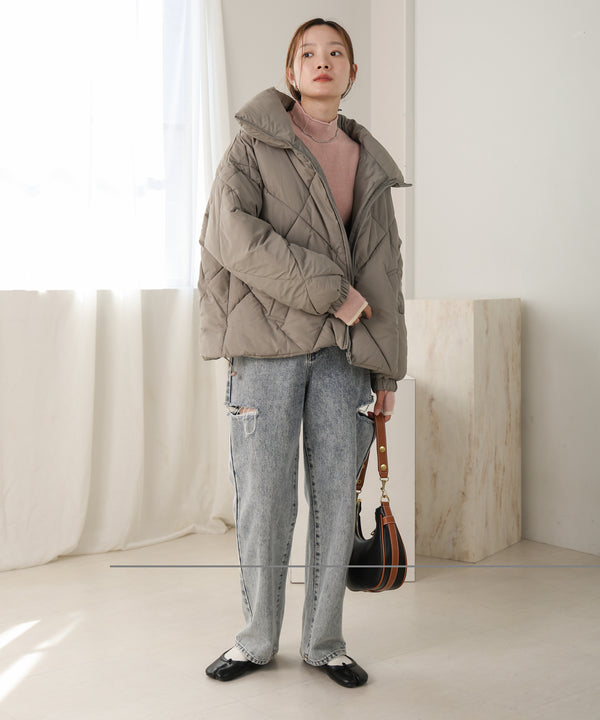 stand neck Quilted outerwear