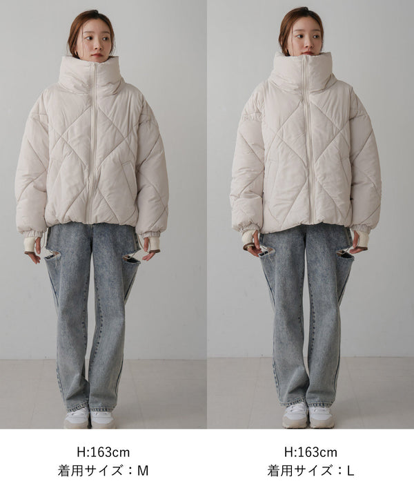 stand neck Quilted outerwear