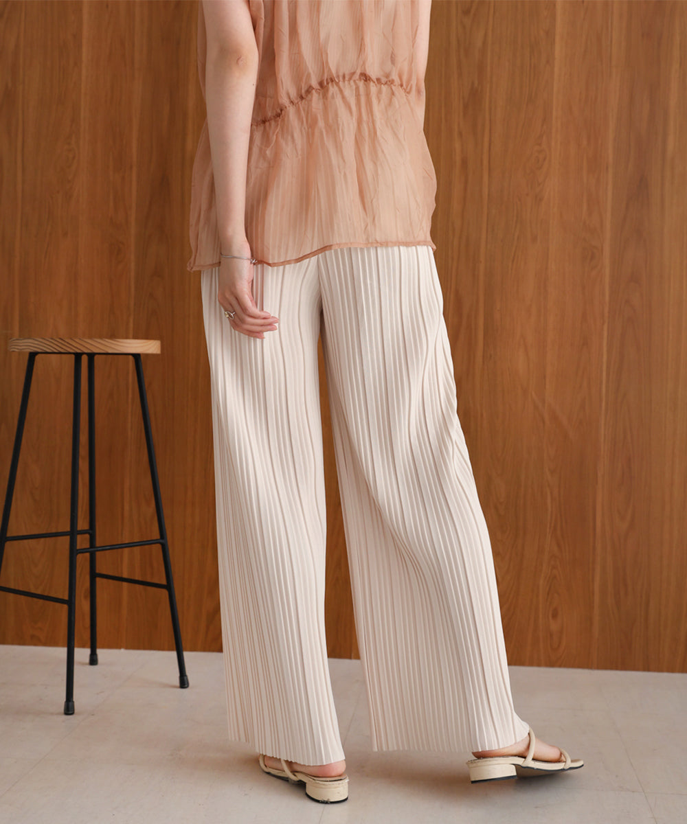 【S・M・L サイズ展開】ランダムプリーツパンツ