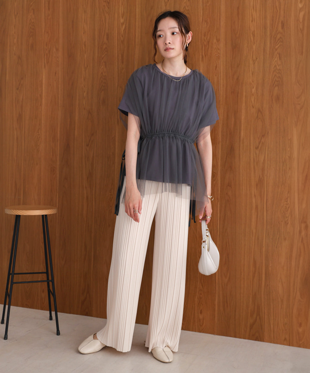 【S・M・L サイズ展開】ランダムプリーツパンツ