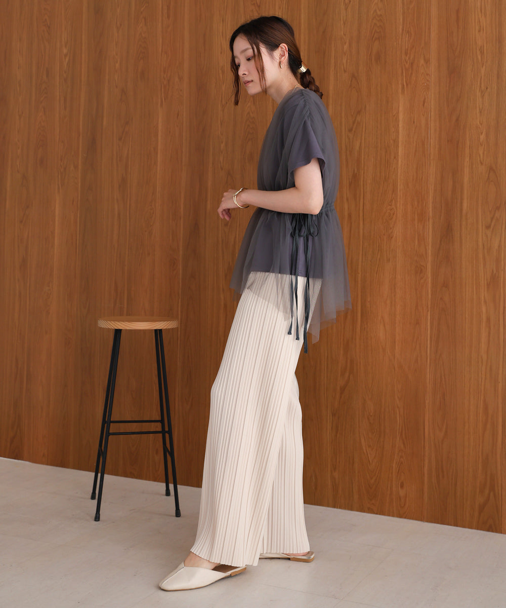 【S・M・L サイズ展開】ランダムプリーツパンツ