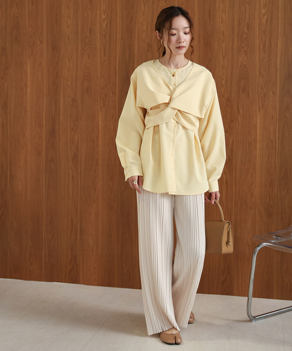 【S・M・L サイズ展開】ランダムプリーツパンツ