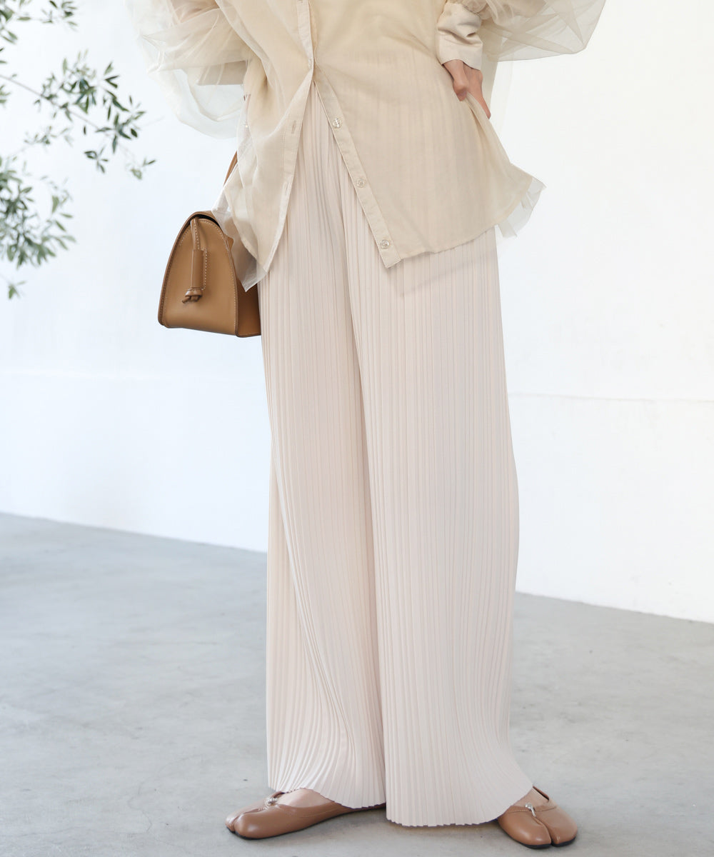 【S・M・L サイズ展開】ランダムプリーツパンツ