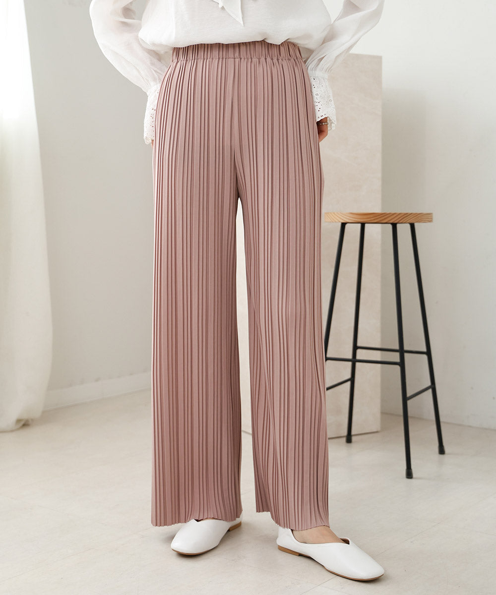 【S・M・L サイズ展開】ランダムプリーツパンツ