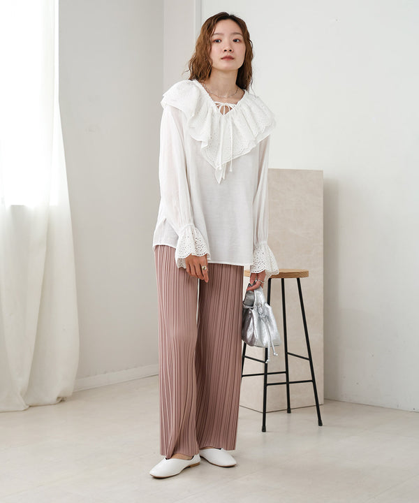 【S・M・L サイズ展開】ランダムプリーツパンツ