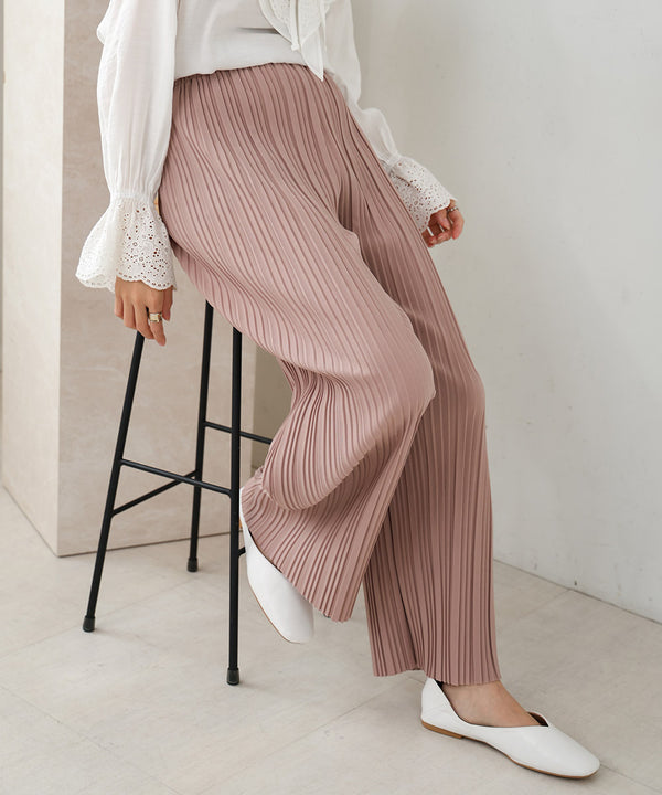 【S・M・L サイズ展開】ランダムプリーツパンツ