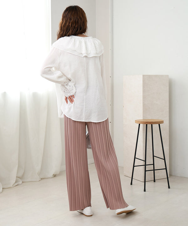 【S・M・L サイズ展開】ランダムプリーツパンツ