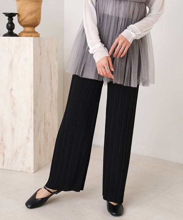 【S・M・L サイズ展開】ランダムプリーツパンツ