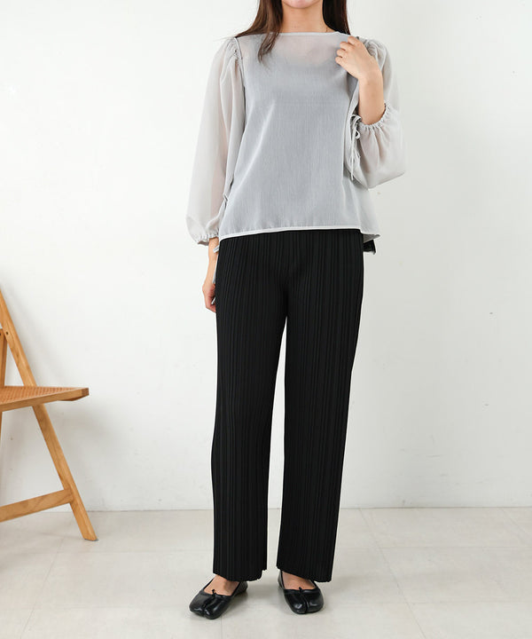 【S・M・L サイズ展開】ランダムプリーツパンツ