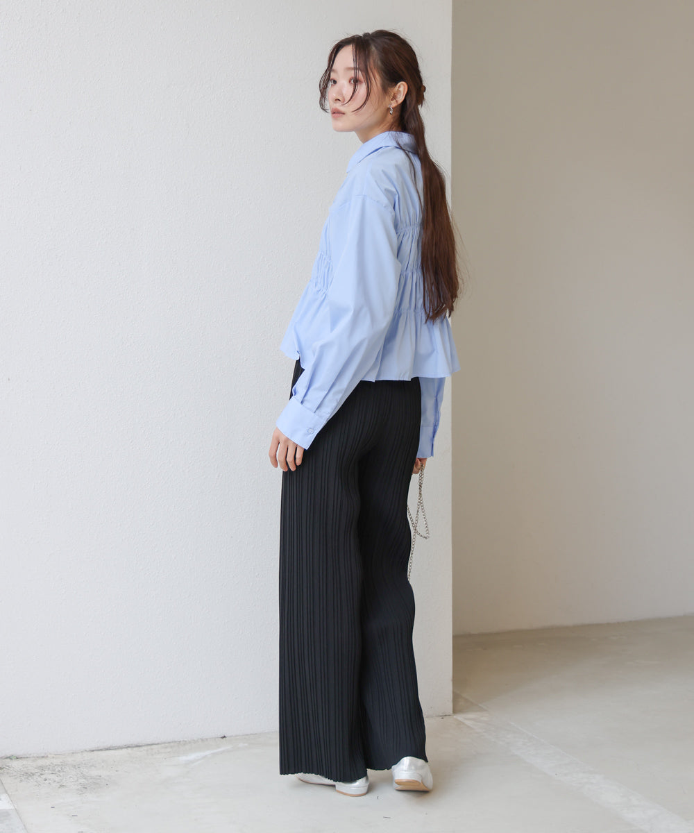 【S・M・L サイズ展開】ランダムプリーツパンツ